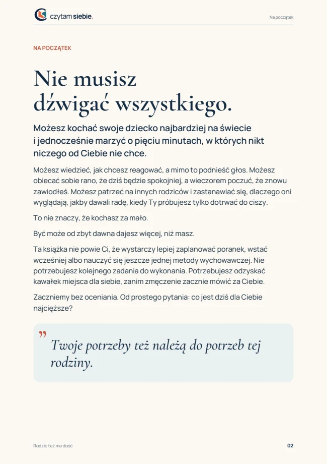 Fragment e-booka Rodzic też ma dość, podgląd 1